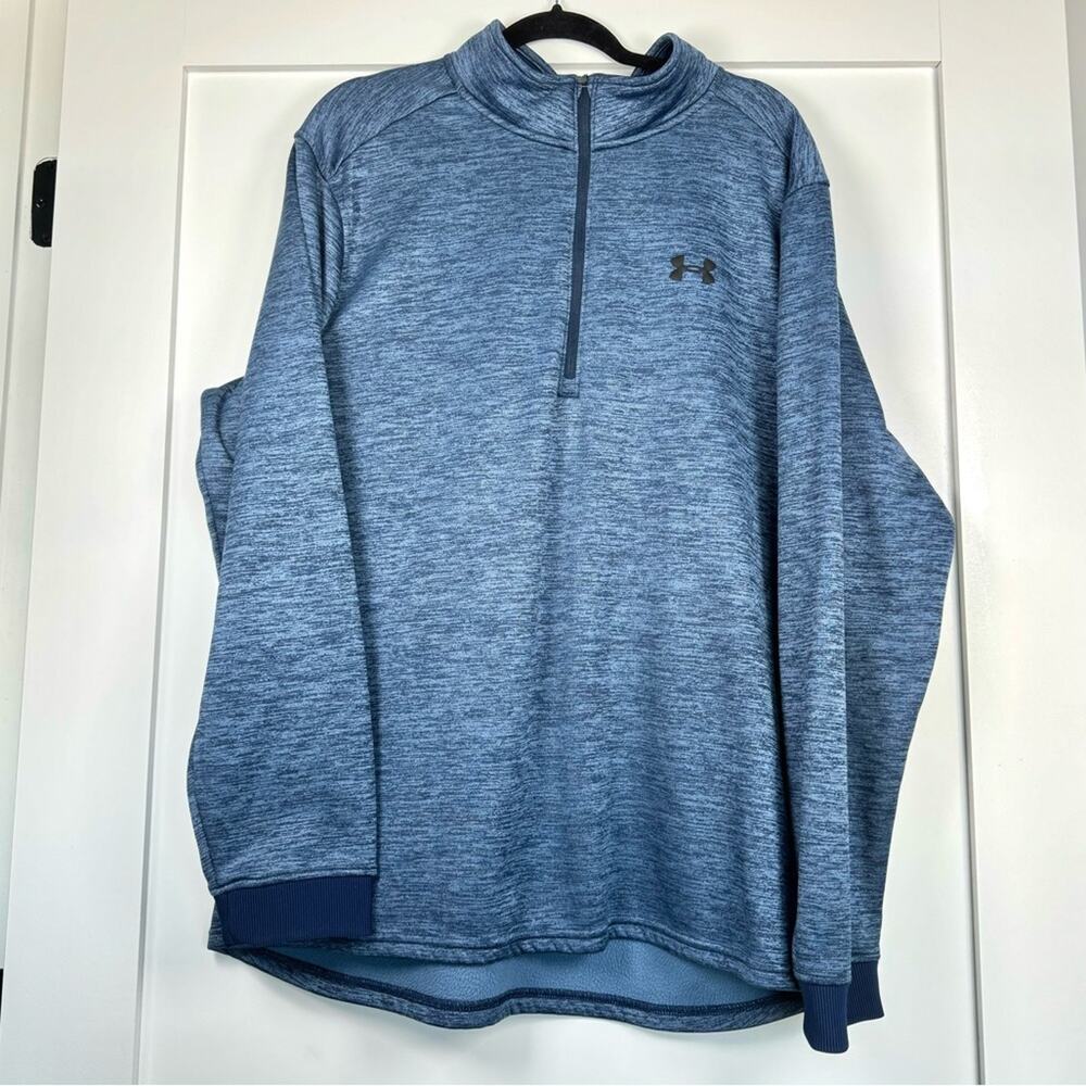 Under Armour Coldgear Blue Half Zip Sweatshirt Size XXL